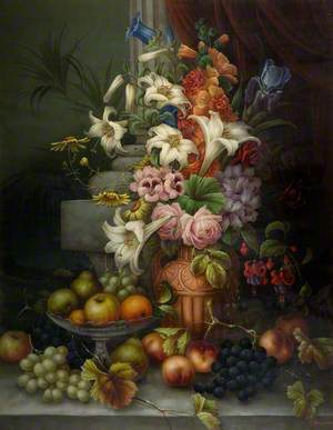 Still Life, Flowers and Fruit