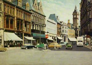 Commercial Street and the Old Town Hall, Newport, Monmouthshire