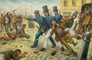 Riot in Bute Street