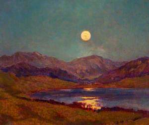Cregennan Lake by Moonlight