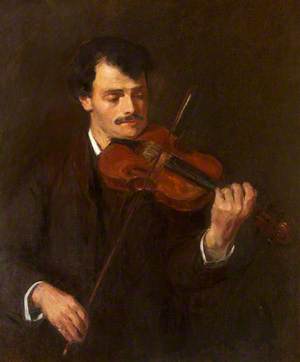 Arthur Angle, Cardiff Musician, Playing the Violin