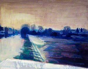 Winter Evening, Llandaff Weir