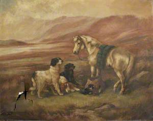 Landscape with Dogs and Horse