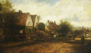 A Village Scene with Figures
