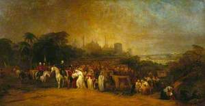 Lucknow: Evening. The Sufferers Besieged at Lucknow, Rescued by General Lord Clyde; November