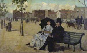 Walter Greaves and Alice Greaves on the Embankment