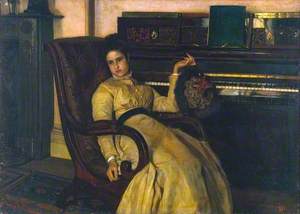 Girl Resting at a Piano