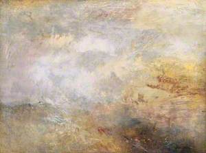Stormy Sea with Dolphins