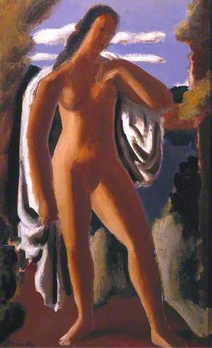 Standing Female Nude in a Landscape