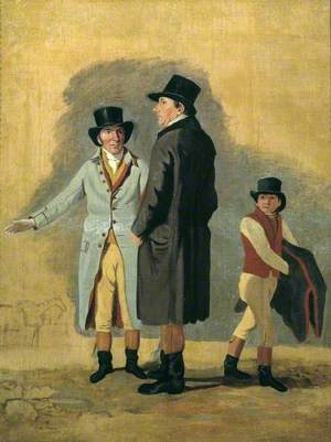 Sir Charles Bunbury with Cox, his Trainer, and a Stable-Lad: A Study for 'Surprise and Eleanor'
