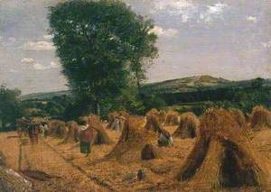 Harvest Field with Gleaners, Haywood, Herefordshire