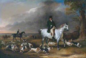 John Burgess of Clipstone, Nottinghamshire, on a Favourite Horse, with his Harriers
