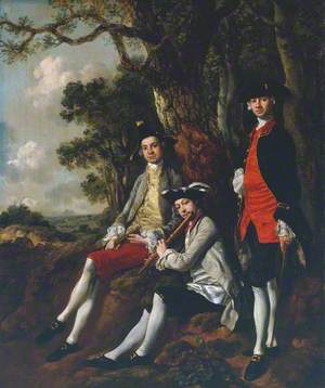 Peter Darnell Muilman, Charles Crokatt and William Keable in a Landscape