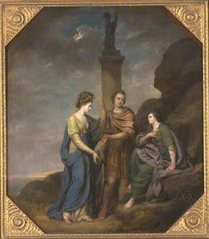 Portrait of a Gentleman, his Wife and Sister, in the Character of Fortitude introducing Hope as the Companion to Distress ('The Witts Family Group')