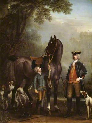 Viscount Weymouth's Hunt: The Hon. John Spencer beside a Hunter held by a Young Boy