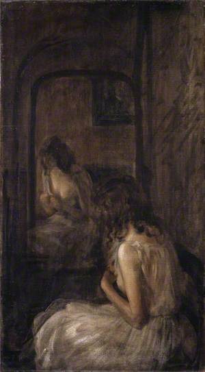Model Seated Before a Mirror