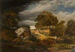 Landscape with Figure and Dog
