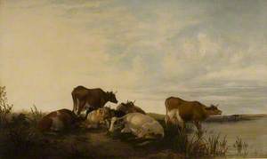 Landscape with Cattle in Marshland
