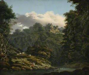 River Scene with Ruins