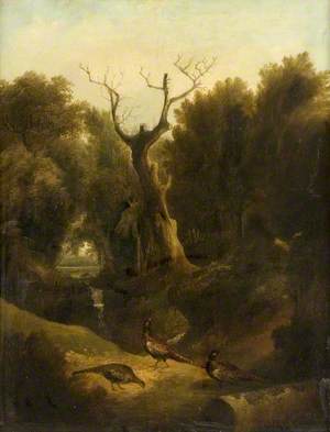 Wooded Landscape with Pheasants