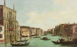Grand Canal, Venice, Looking Northeast from the Palazzo Balbi to the Rialto Bridge