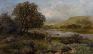 Landscape with a River and Two Fishermen
