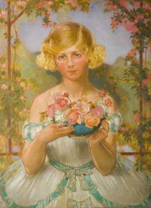 Jane with a Bowl of Roses