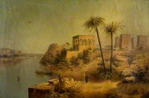 Ruins on Island of Philae, on the Nile, prior to the building of the Nile Dam