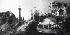 Capriccio: Ruined Bridge with Figures