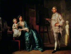 The Sculptor Joseph Wilton (1722–1803), with His Wife and Daughter