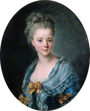 Portrait of a Lady in a Blue Dress