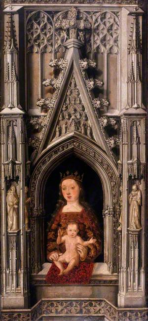 The Virgin and Child in a Gothic Architectural Setting
