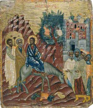 Icon with The Entry into Jerusalem