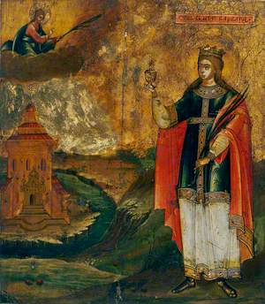 Icon with Saint Barbara