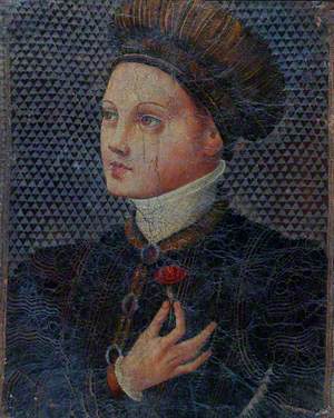 Portrait of a Young Man Holding a Carnation
