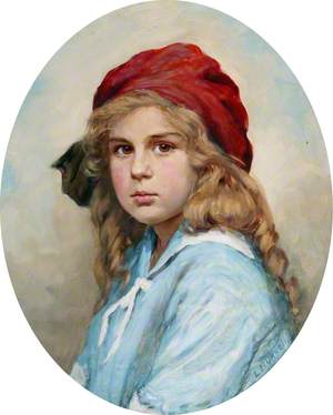 Philippa Burrell, the Artist's Daughter, Aged 9