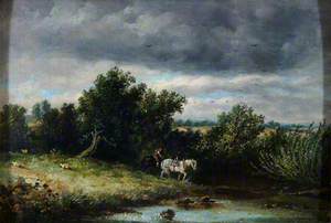 Landscape with Two Horses and a Brook