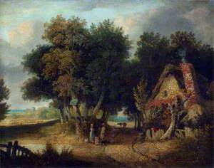 Landscape with a Cottage and Trees