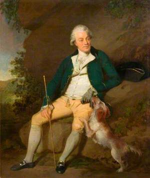 'Mr Nicholas': A Seated Man with a Dog