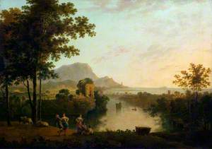 Landscape Composition: River Mouth with Peasants Dancing