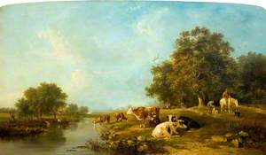 Landscape with Cattle: Milking Time