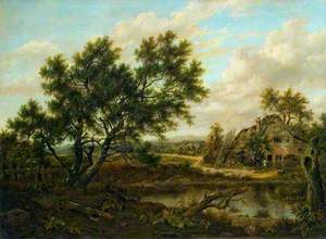 Landscape with a Cottage and Figures
