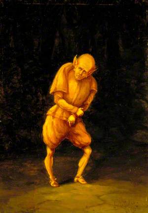 Frederick Robson (1821–1864), as Gam-Bogie, the Yellow Dwarf, in 'The Yellow Dwarf' by James Robinson Planché