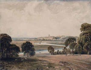 Landscape with winding river