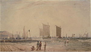 French coast, with fishing boats