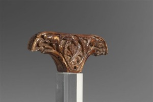 Head of a Tau Cross with a Winged Seraph and Agnus Dei