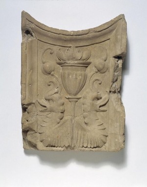 Fragment of a Pilaster, with Two Winged Griffins