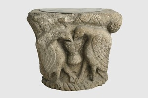 Capital with Two Birds Drinking from a Chalice