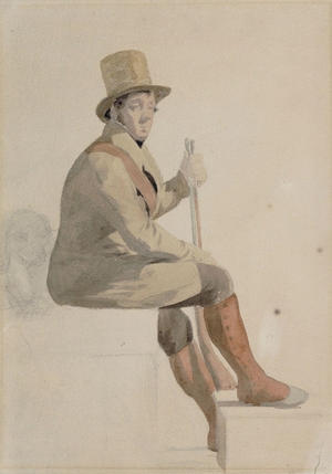 Seated Man with a Gun