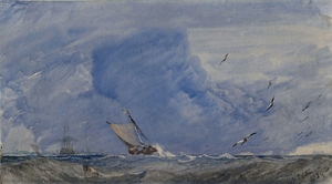 Seascape with sailing boats